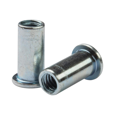 G.L. HUYETT Rivet Nut, 1/4"-20 Thread Size, 0.475 in Flange Dia., .687 in L, Aluminum BTI-CA-2520A-140/B1